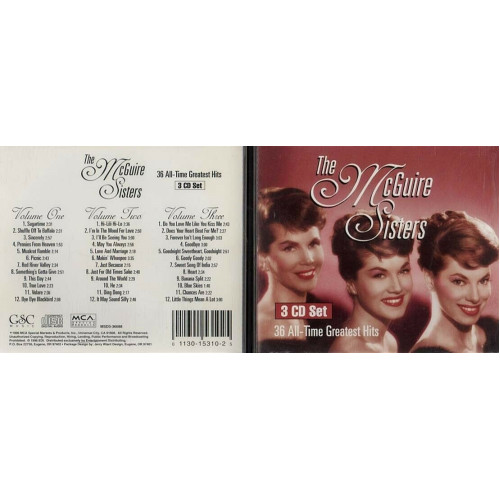 Thirty-Six All-Time Greatest ~ McGuire Sisters ~ Swing Jazz ~ 3 CDs ~ Used VG
