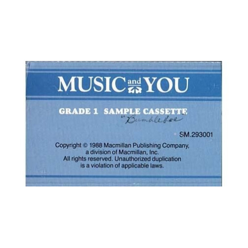 Music and You Sample Cassette Grade 1 ~ Children ~ Cassette ~ Good