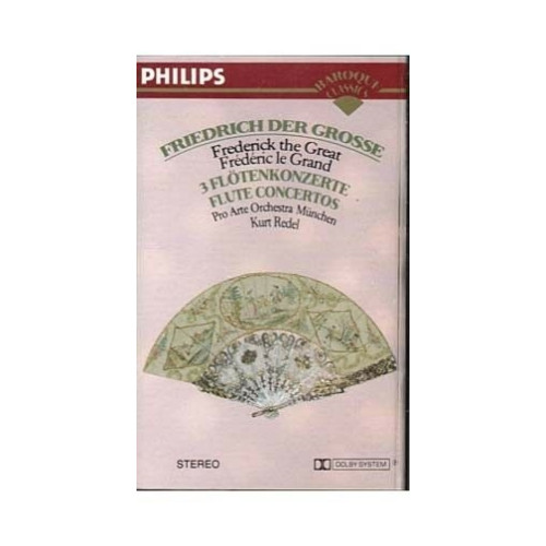 Friedrich der Grosse - 3 Flute Concertos ~ Redel ~ Classical ~ Cassette ~ Good