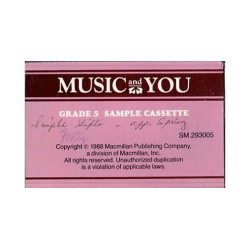 Music and You Sample Cassette Grade 5 ~ Children ~ Good