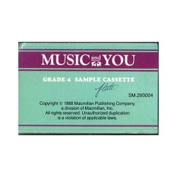 Music and You Sample Cassette Grade 4 ~ Children ~ Cassette ~ Acceptable