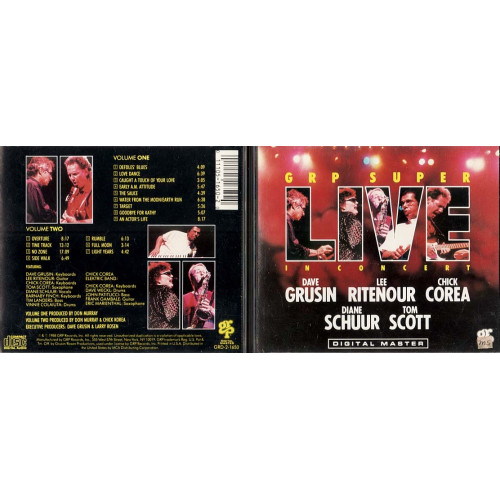Grp Super Live in Concert ~ Dave Grusin ~ Jazz - Blues ~ 2 CDs ~ Used VG