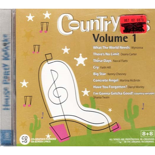 Country Hits Volume I ~ Compass Productions ~ Country ~ Karaoke ~ CD ~ New