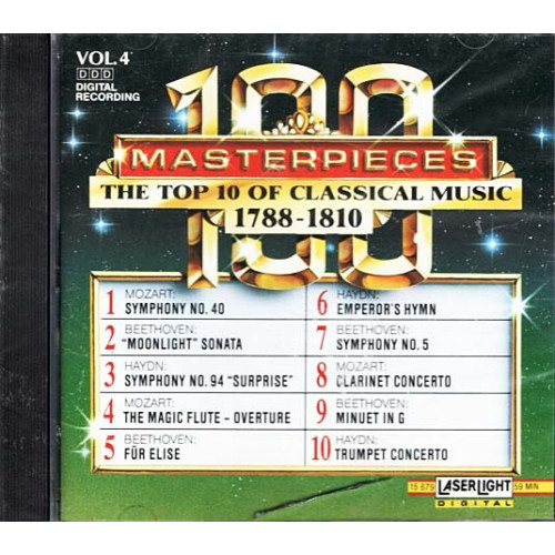 100 Masterpieces Vol.4 - The Top 10 Of Classical Music 1788-1810 ~ CD ~ New