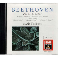 Piano Sonatas ~ "PathΘtique" ò "Moonlight" more ~ Beethoven ~ CD ~ VG