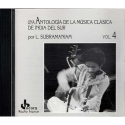 Una Antologφa De La M·sica Clßsica De India Del Sur, Vol 4 ~ L Subramaniam CD VG