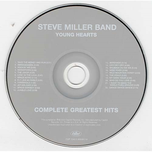 Young Hearts: Complete Greatest Hits ~ Steve Miller Band ~ Rock ~ CD Acceptable
