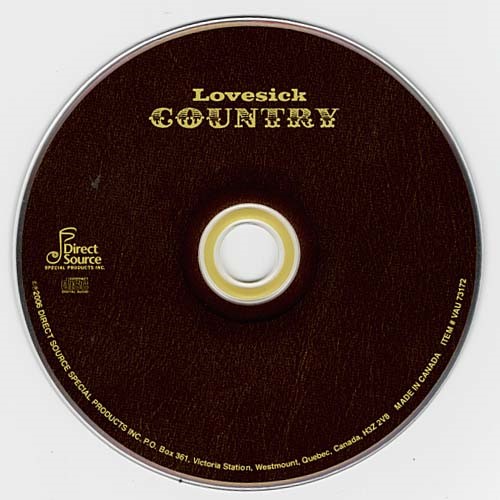 Lovesick Country ~ Various Artists ~ Country ~ CD ~ Acceptable