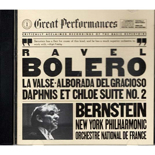 Leonard Bernstein conducts Ravel : Bolero / Daphnis Et Chloe Suite 2 ~ CD ~ Good