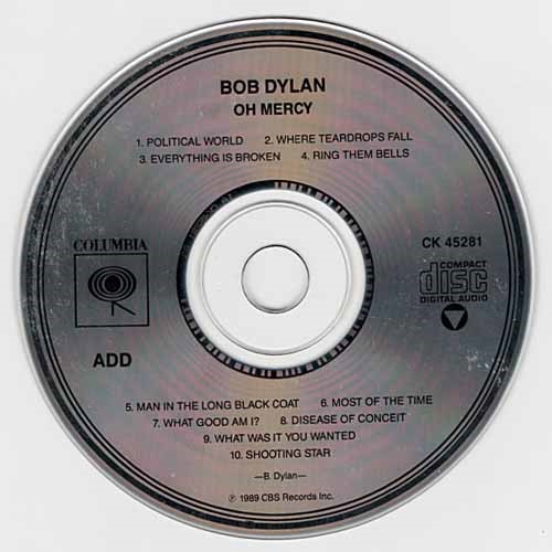 Oh Mercy ~ Bob Dylan ~ Rock ~ CD ~ Acceptable