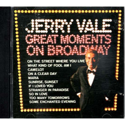 Great Moments On Broadway ~ Jerry Vale ~ Pop ~ CD ~ Good