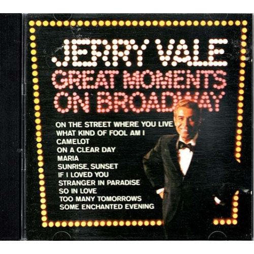 Great Moments On Broadway ~ Jerry Vale ~ Pop ~ CD ~ Good
