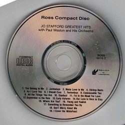 Jo Stafford's Greatest Hits ~ Jo Stafford ~ Jazz ~ CD ~ Acceptable