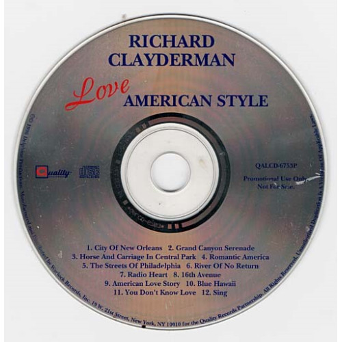 Love: American Style ~ Richard Clayderman ~ Pop ~ CD ~ Acceptable