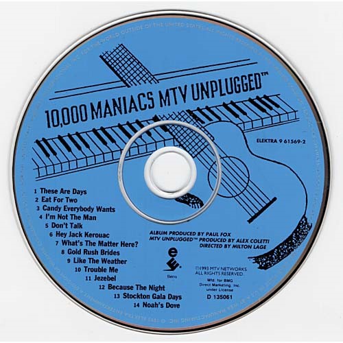 MTV Unplugged ~ 10,000 Maniacs ~ Rock ~ CD ~ Acceptable