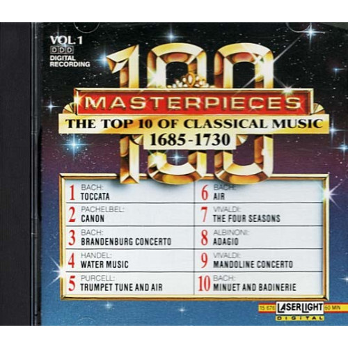 100 Masterpieces Vol.1 - Top 10 Classical Music 1685-1730 ~ Classical ~ CD ~ VG