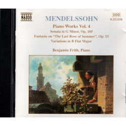 Piano Works Vol 4. - Sonata In G Minor, Op.105 / more ~ Mendelssohn ~ CD ~ Good