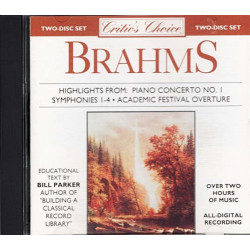 Brahms - Highlights from Piano Concerto No. 1, Symphonies 1-4 and more 2 CDs VG