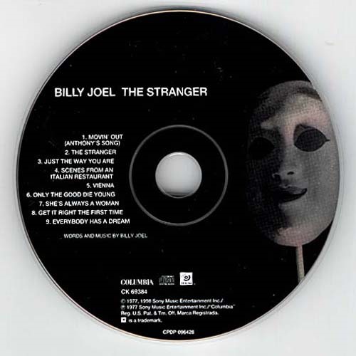 The Stranger ~ Billy Joel ~ Rock ~ CD ~ Acceptable