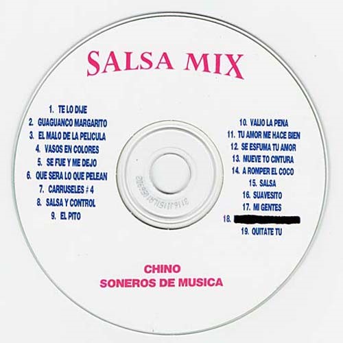 Salsa Mix ~ Chino Soneros de Musica ~ Latin ~ CD ~ Acceptable