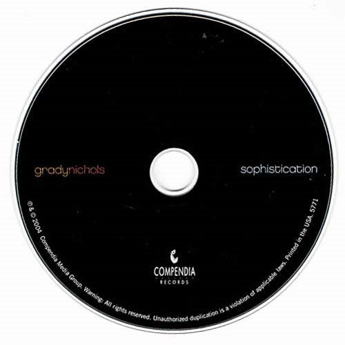 sophistiction ~ Grady Nichols ~ Jazz ~ CD ~ Acceptable
