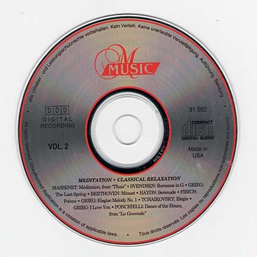 Meditation - Classical Relaxation Vol.2 ~ Jules Massenet ~ CD ~ Acceptable