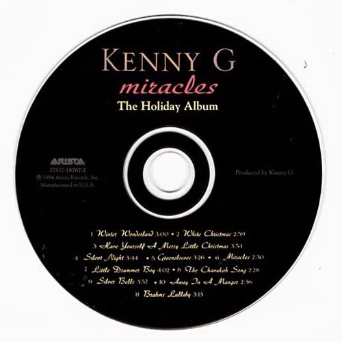 Miracles - The Holiday Album ~ Kenny G ~ Jazz ~ CD ~ Acceptable