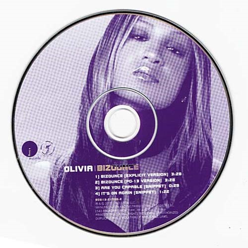 Bizounce ~ Olivia ~ Electronic ~ CD ~ Acceptable