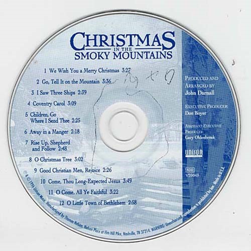 Christmas In The Smoky Mountains ~ Various Artists ~ CD ~ Acceptable