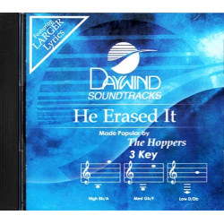 He Erased It Accompaniment/Performance Track ~ Daywind ~ Christian ~ CD ~ VG